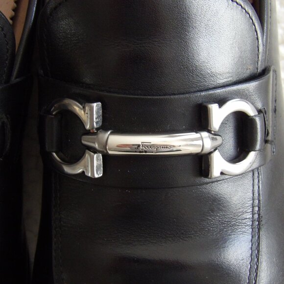 Salvatore Ferragamo"Benford"black men's loafers size 9 2E - Picture 13 of 13